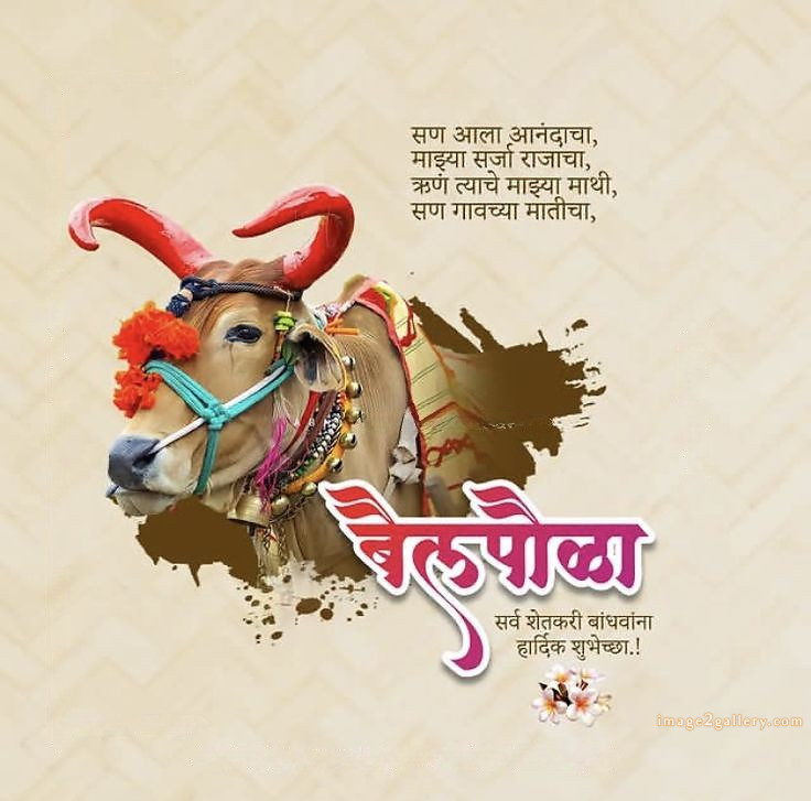 100+ Bail Pola Wishes In Marathi | बैल पोळा शुभेच्छा संदेश मराठीत | 39 bail pola festival wishes in marathi -(13)