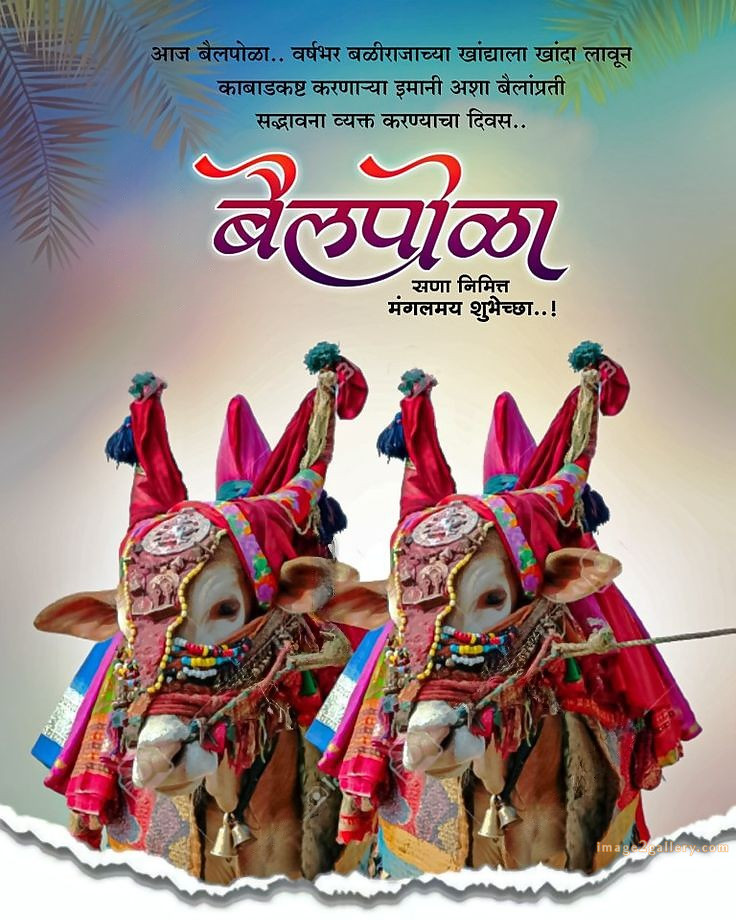 100+ Bail Pola Wishes In Marathi | बैल पोळा शुभेच्छा संदेश मराठीत | 95 bail pola festival wishes in marathi -(7)
