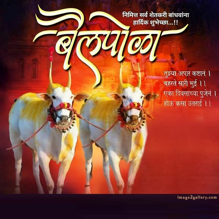 100+ Bail Pola Wishes In Marathi | बैल पोळा शुभेच्छा संदेश मराठीत | 6 bail pola marathi shubhechha -(3)