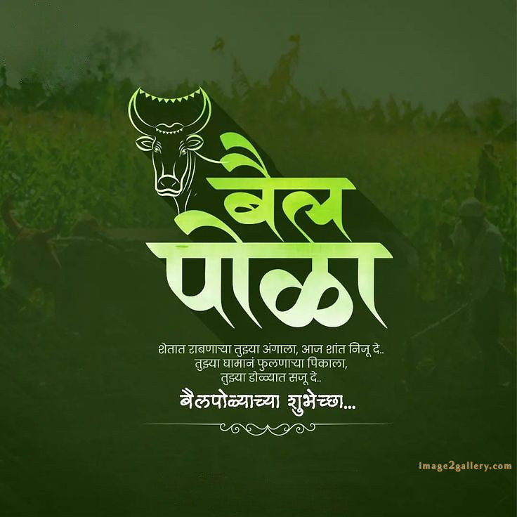 100+ Bail Pola Wishes In Marathi | बैल पोळा शुभेच्छा संदेश मराठीत | 91 bail pola wishes in marathi -(12)