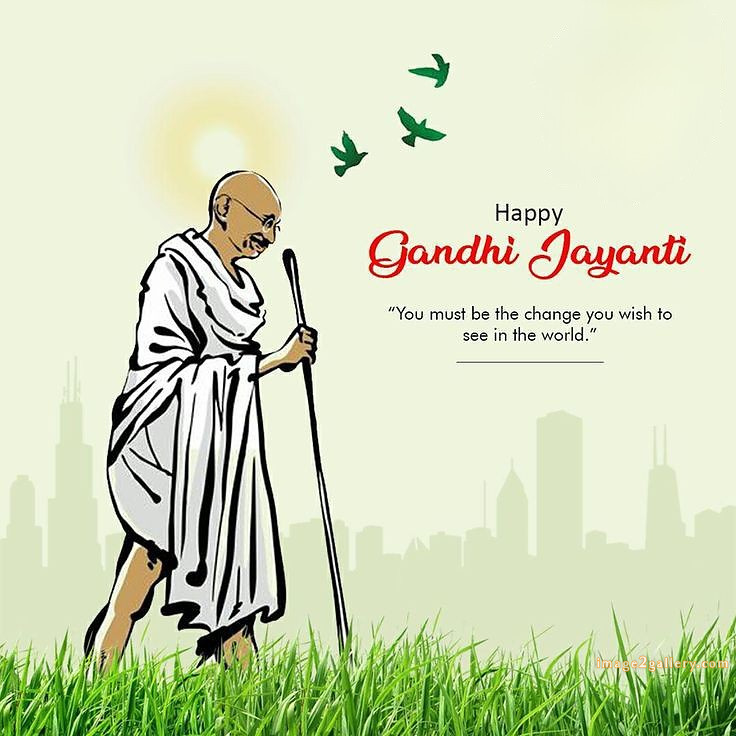 Mahatma Gandhi Jayanti Quotes, Wishes, Status | Gandhi Jayanti Images in Hindi | 260 gandhi jayanti hd images -(2)