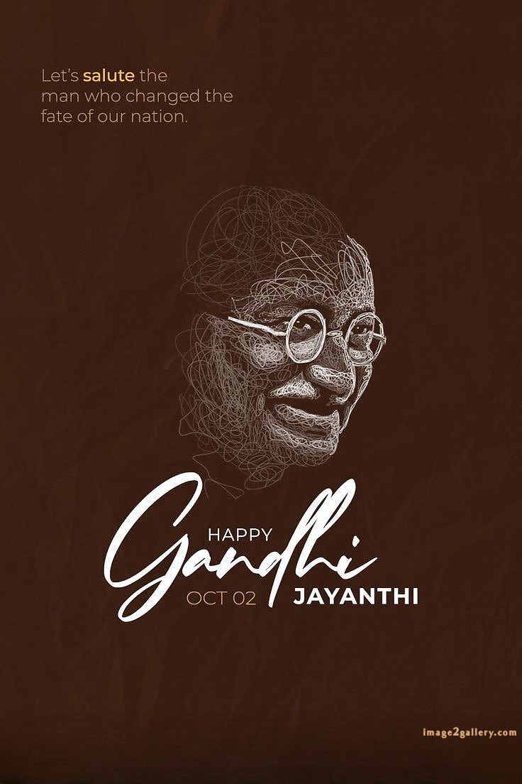 Mahatma Gandhi Jayanti Quotes, Wishes, Status | Gandhi Jayanti Images in Hindi | 80 gandhi jayanti images -(6)