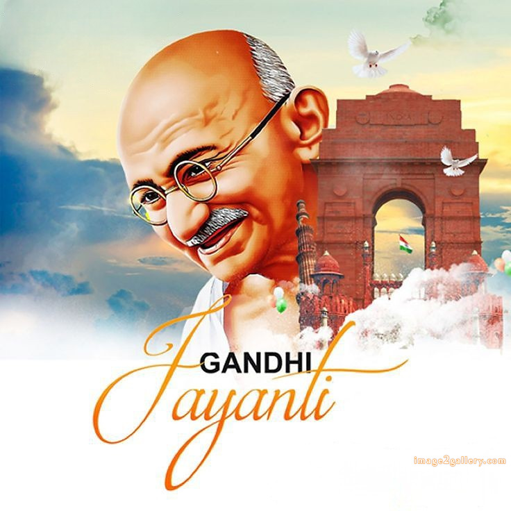 Mahatma Gandhi Jayanti Quotes, Wishes, Status | Gandhi Jayanti Images in Hindi | 104 gandhi jayanti poster -(16)