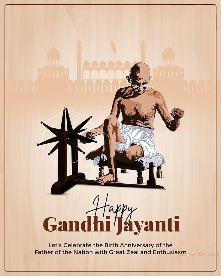 Mahatma Gandhi Jayanti Quotes, Wishes, Status | Gandhi Jayanti Images in Hindi | 113 gandhi jayanti poster -(6)