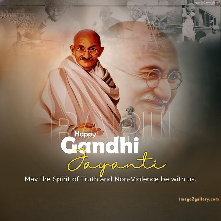 Mahatma Gandhi Jayanti Quotes, Wishes, Status | Gandhi Jayanti Images in Hindi | 111 gandhi jayanti poster -(7)
