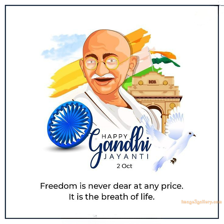 Mahatma Gandhi Jayanti Quotes, Wishes, Status | Gandhi Jayanti Images in Hindi | 190 gandhi jayanti wishes in hindi -(14)