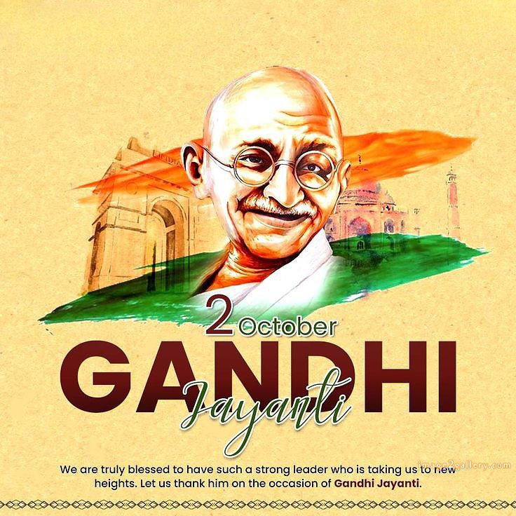Mahatma Gandhi Jayanti Quotes, Wishes, Status | Gandhi Jayanti Images in Hindi | 131 gandhi jayanti quotes in english -(17)