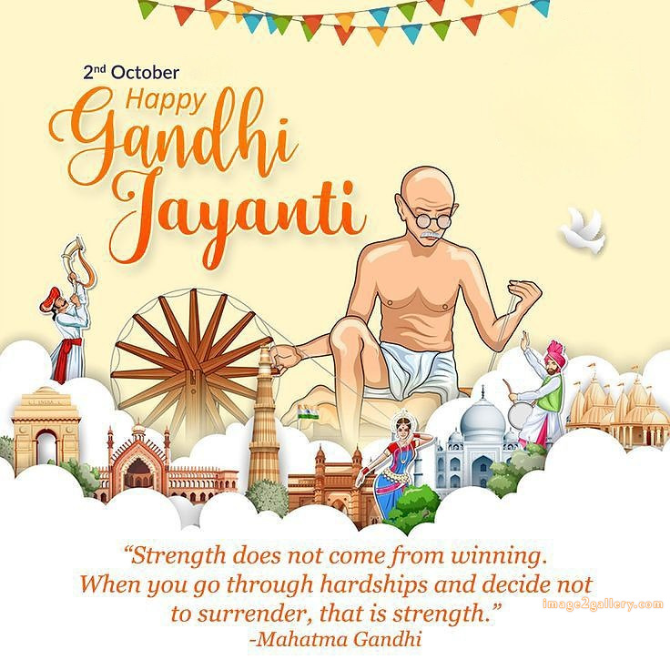 Mahatma Gandhi Jayanti Quotes, Wishes, Status | Gandhi Jayanti Images in Hindi | 142 gandhi jayanti quotes in english -(4)