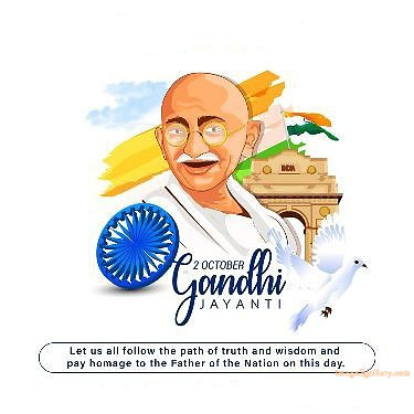 Mahatma Gandhi Jayanti Quotes, Wishes, Status | Gandhi Jayanti Images in Hindi | 192 gandhi jayanti quotes in english -(6)