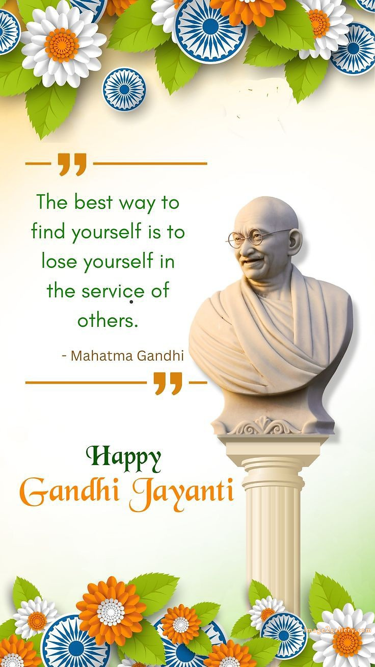 Mahatma Gandhi Jayanti Quotes, Wishes, Status | Gandhi Jayanti Images in Hindi | 52 gandhi jayanti status -(6)