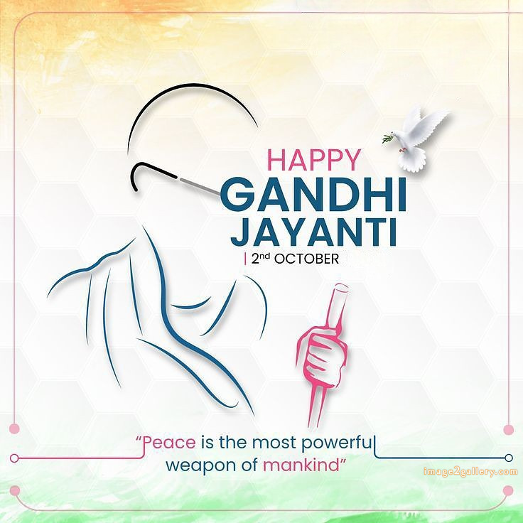Mahatma Gandhi Jayanti Quotes, Wishes, Status | Gandhi Jayanti Images in Hindi | 310 happy gandhi jayanti -(17)