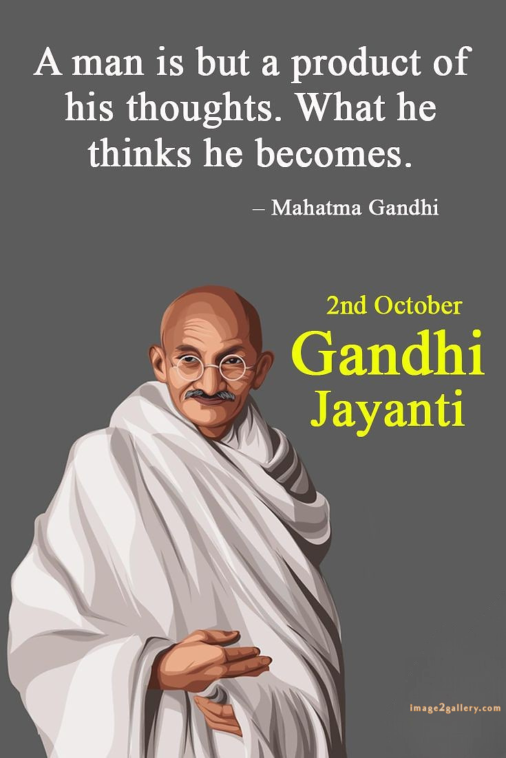 Mahatma Gandhi Jayanti Quotes, Wishes, Status | Gandhi Jayanti Images in Hindi | 257 happy gandhi jayanti images -(6)