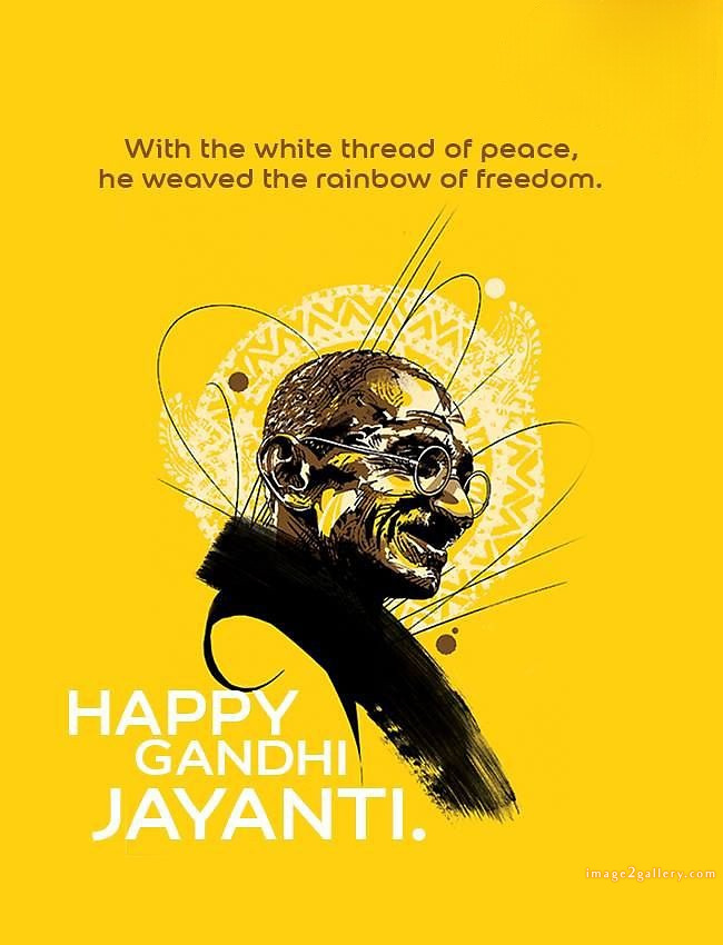 Mahatma Gandhi Jayanti Quotes, Wishes, Status | Gandhi Jayanti Images in Hindi | 254 happy gandhi jayanti images -(7)