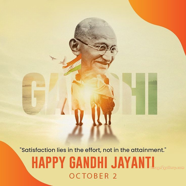 Mahatma Gandhi Jayanti Quotes, Wishes, Status | Gandhi Jayanti Images in Hindi | 91 happy gandhi jayanti poster -(4)