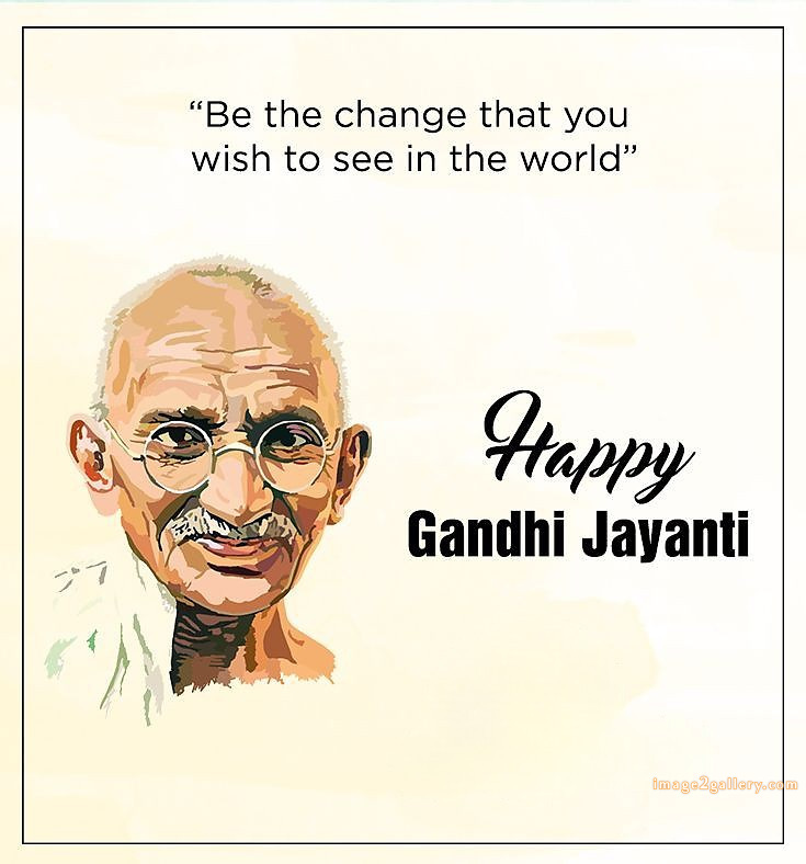 Mahatma Gandhi Jayanti Quotes, Wishes, Status | Gandhi Jayanti Images in Hindi | 204 happy gandhi jayanti quotes -(7)