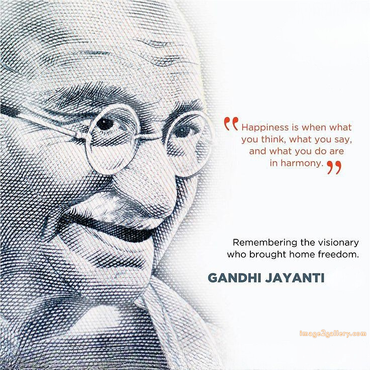Mahatma Gandhi Jayanti Quotes, Wishes, Status | Gandhi Jayanti Images in Hindi | 115 mahatma gandhi jayanti quotes -(4)
