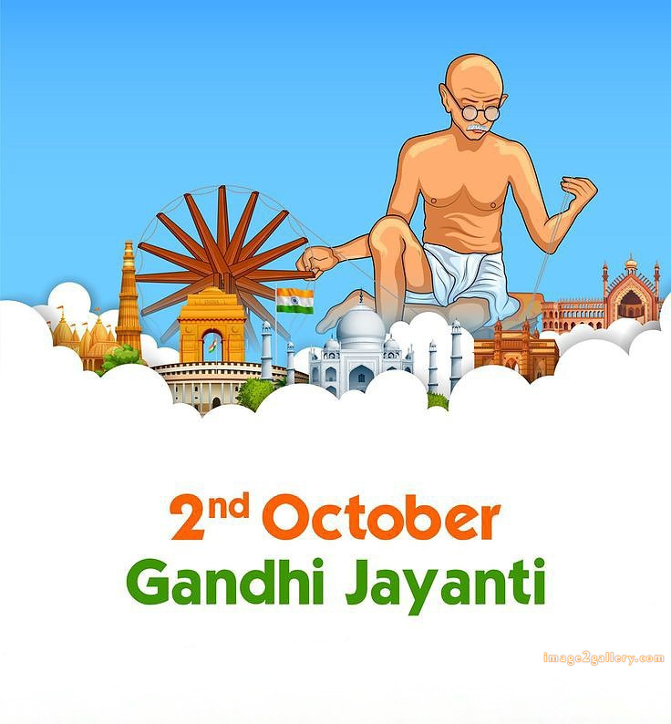 Mahatma Gandhi Jayanti Quotes, Wishes, Status | Gandhi Jayanti Images in Hindi | 224 october 2 gandhi jayanti poster -(1)