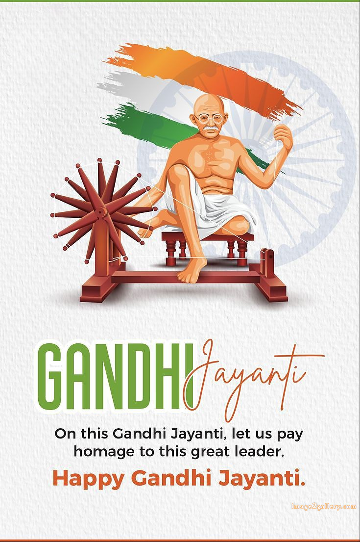 Mahatma Gandhi Jayanti Quotes, Wishes, Status | Gandhi Jayanti Images in Hindi | 96 october 2 gandhi jayanti poster -(12)