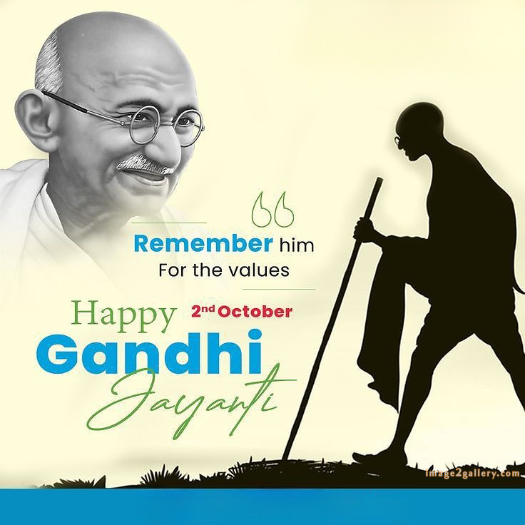 Mahatma Gandhi Jayanti Quotes, Wishes, Status | Gandhi Jayanti Images in Hindi | 102 october 2 gandhi jayanti poster -(7)