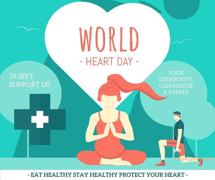 World Heart Day Images, Quotes | World Heart Day in Hindi | 12 poster on world heart day -